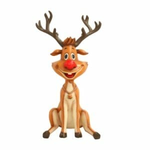 4.5' Sitting Reindeer Fiberglass Display