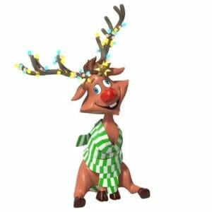 Creative Displays 4.5' Wrapped Reindeer Fiberglass Display