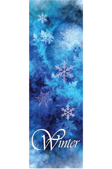 Creative Displays Blue & White Snowfall Street Banner
