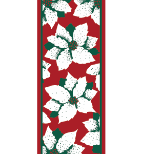 Creative Displays Stacked White Poinsettias Street Banner