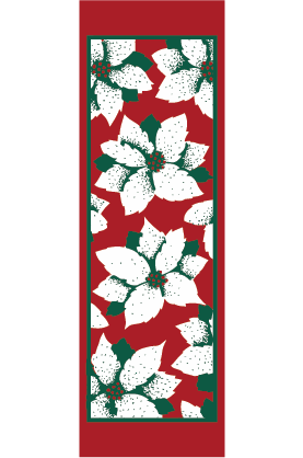 Creative Displays Stacked White Poinsettias Street Banner