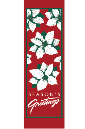 Creative Displays Festive Poinsettias Greeting Street Banner