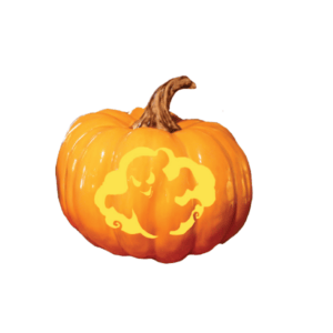 4' Ghost Pumpkin Lantern Halloween Fiberglass Display