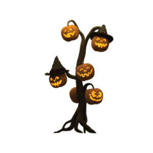 7' Pumpkin Lantern Tree Halloween Fiberglass Display
