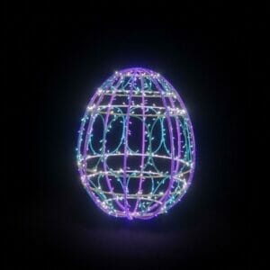 2 Foot Easter Egg Light 2 VTW Fiberglass Display