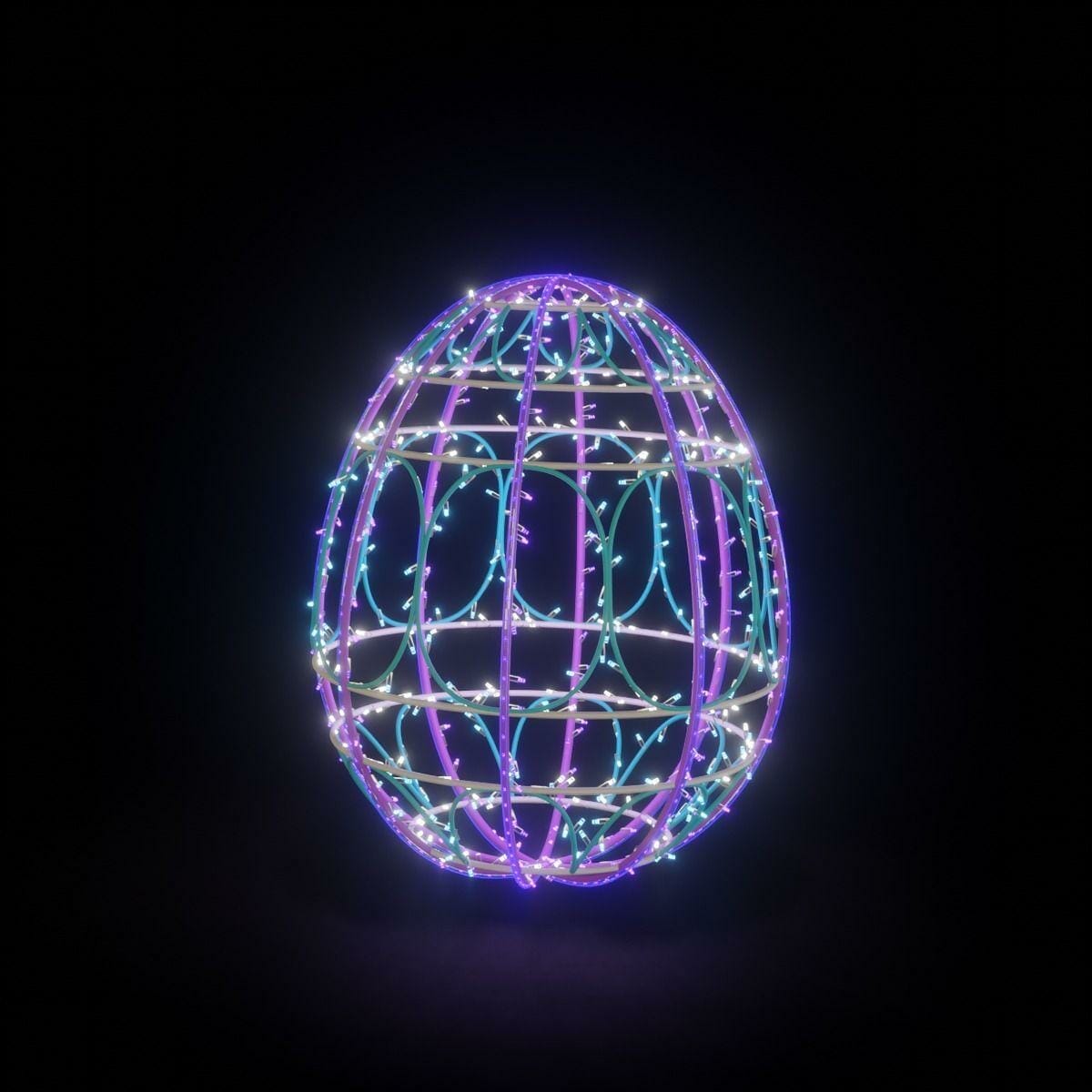 2 Foot Easter Egg Light 2 VTW Fiberglass Display