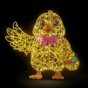 4 Foot Easter Chick Light Fiberglass Display
