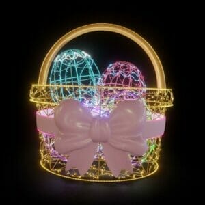 5 Foot Easter Egg Basket Light Fiberglass Display