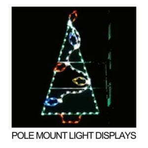 Pole Mount Christmas Light Display