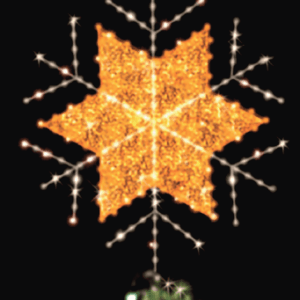 6' 6 Point Snowflake LED Commercial Tree Topper