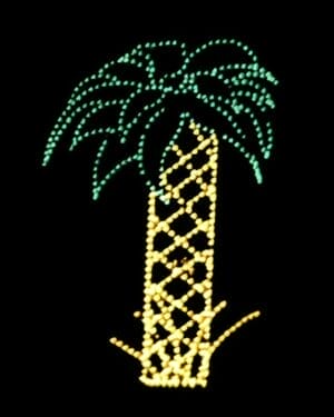 18' Palm Tree Holiday Light Display