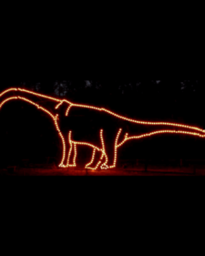 19' Animated Brontosaurus Holiday Light Display