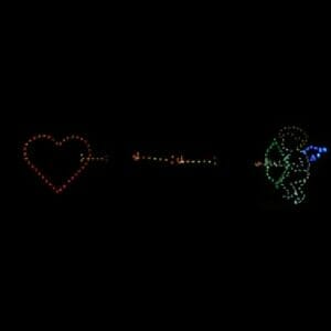 6' Animated Cupid Holiday Light Display