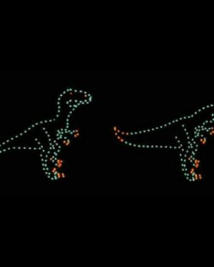 7' Animated Raptor Holiday Light Display