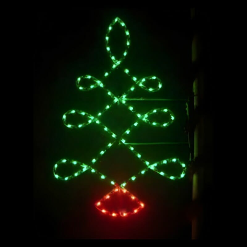 7' Loop Christmas Tree Pole Mount Holiday Light Display