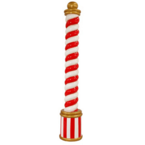 Creative Displays 8' Red and White Candy Cane Pillar Fiberglass Holiday Display