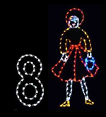 8' Twelve Days Of Christmas - Day 8 Holiday Light Display