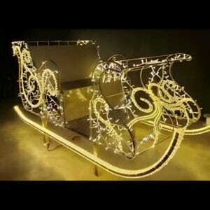 10' Santa's Gilded Sleigh Holiday Light Display