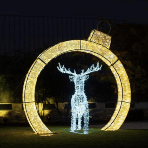 12' Shimmering Ornament Arch Dimensional Display