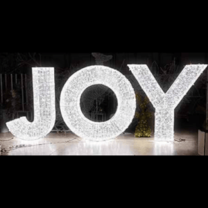 6' Joy Mesh Letter Dimensional Display - Custom Lighted 2D Letter Displays – Large Outdoor Letters