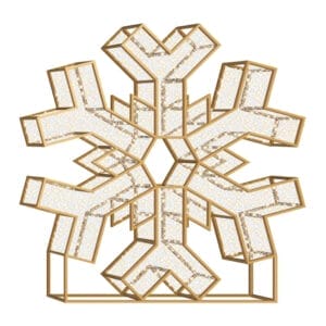 Shimmering Snowflake Dimensional Display