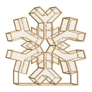 6' 3D LED Snowflake Icon Dimensional Display