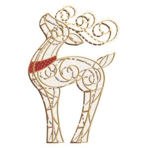 Reindeer Icon Dimensional Display for Christmas