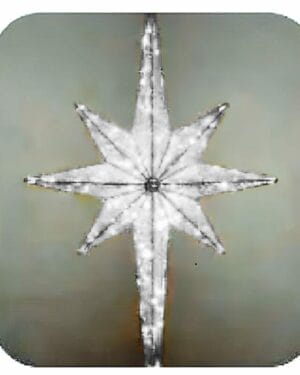 Moravian Star Silver Tree Topper