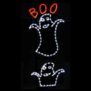 12' Animated Boo Ghost Halloween Light Display