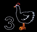 8' Twelve Days Of Christmas - Day 3 Holiday Light Display