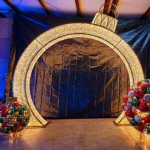 16' Shimmering Ornament Arch Dimensional Display