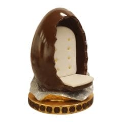 6.5' Dark Chocolate Easter Egg Chair Fiberglass Display