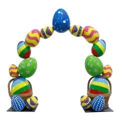 9' Multicolored Easter Egg Archway Fiberglass Display from Creative Displays