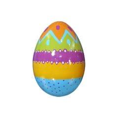 4' Multicolored Easter Egg Fiberglass Display