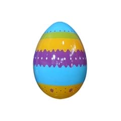 4' Blue and Purple Easter Egg Fiberglass Display