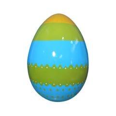 6' Blue and Green Easter Egg Fiberglass Display