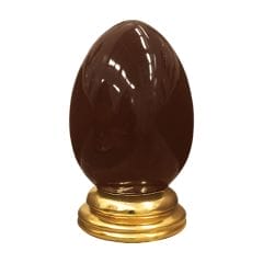 2' Chocolate Easter Egg With Base Fiberglass Display