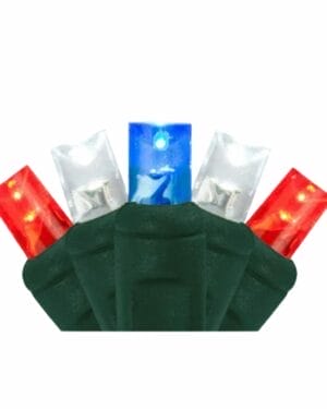 5mm LED red white blue light strings