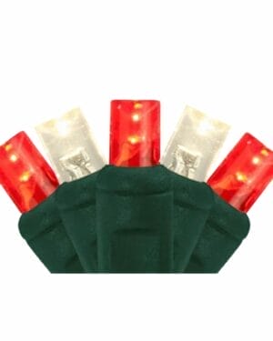 5MM 50 Light LED Red/Warm White Mini Light Strings