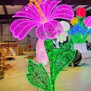 Single Hibiscus Flower Dimensional Display